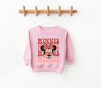 Disneyworld Valentines Kid Sweater, Minnie Sweater, Toddler Valentine, Valentine Sweater for Kids, alentine's Day Girls Toddler Sweatshirt