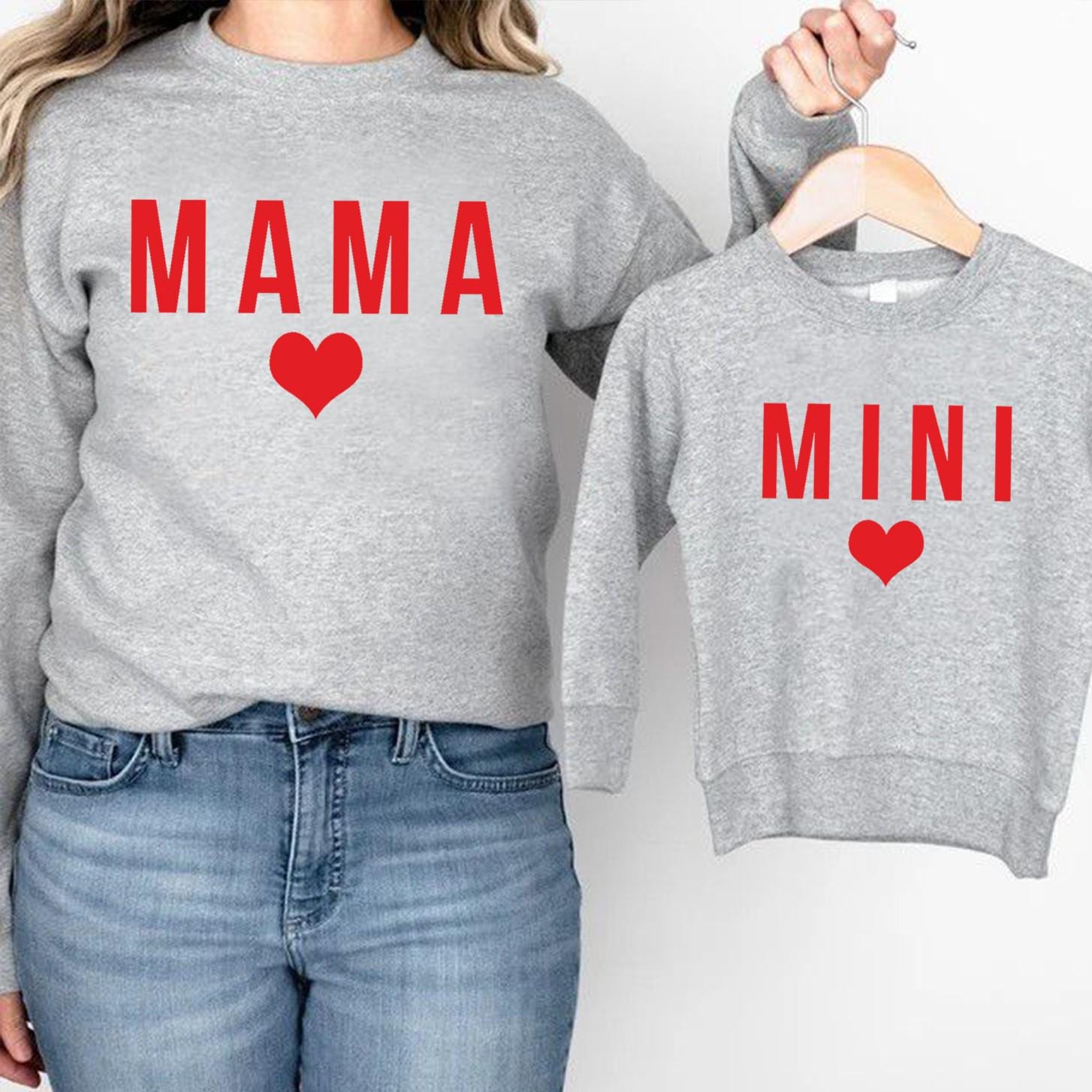 Mommy and Me Outfits, Mom and Me Sweatshirts, Mama and Mini Matching Pullover Sweatshirts, Mama & Mini Sweatshirt, Mom Daughter Sweater