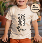 3rd Birthday Shirt – Three Toddler Birthday Tee