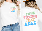Your Custom Text Here On Back Sweatshirt/Hoodie, hoodies for women aesthetic , Custom Text Aesthetic Hoodie, Hoodie With Words On Back