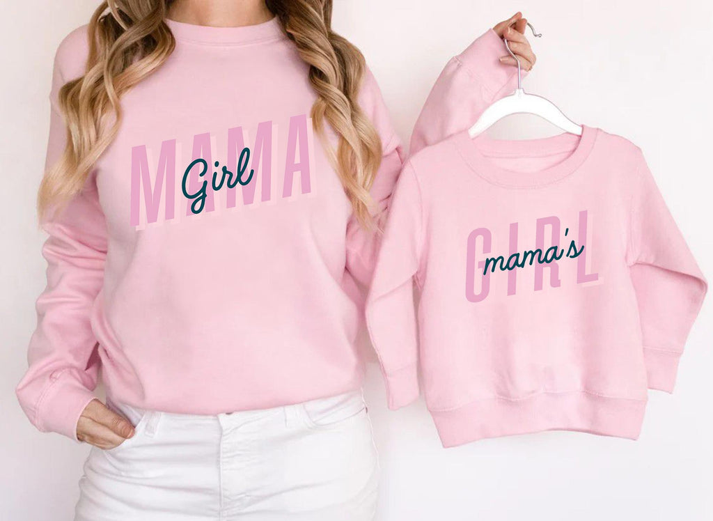 Mama and Mini Matching Sweatshirts, Mommy and Me Outfits, Mother Daughter Shirts – Girl Mama Gift, Family Matching Look