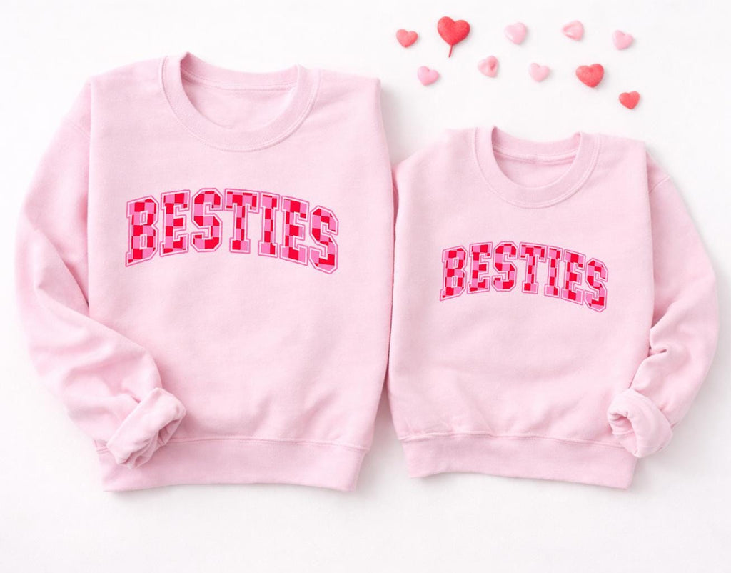 Matching Besties Sweatshirts, Mom and Daughter Besties Shirts, Best Friends Matching Outfits, Adult and Kid Besties Set