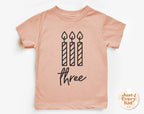 3rd Birthday Shirt – Three Toddler Birthday Tee
