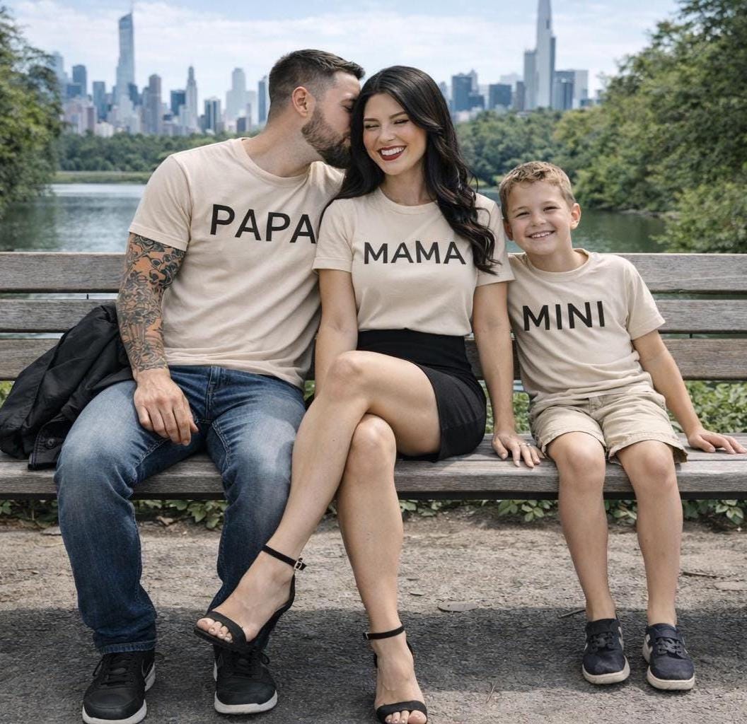 Family Outfit Shirt, Mama Papa Mini T-shirts, Family Matching Shirts, Mama and Mini, Baby and Kids Outfits, Mom Dad Mini Baby Shirt