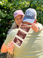 Mom and Dad Hats, Pregnancy Announcement Hat, Gender Reveal Hats, Pigment Dyed Baseball Caps, Unisex Hats, Vintage Style Caps, Matching Hats