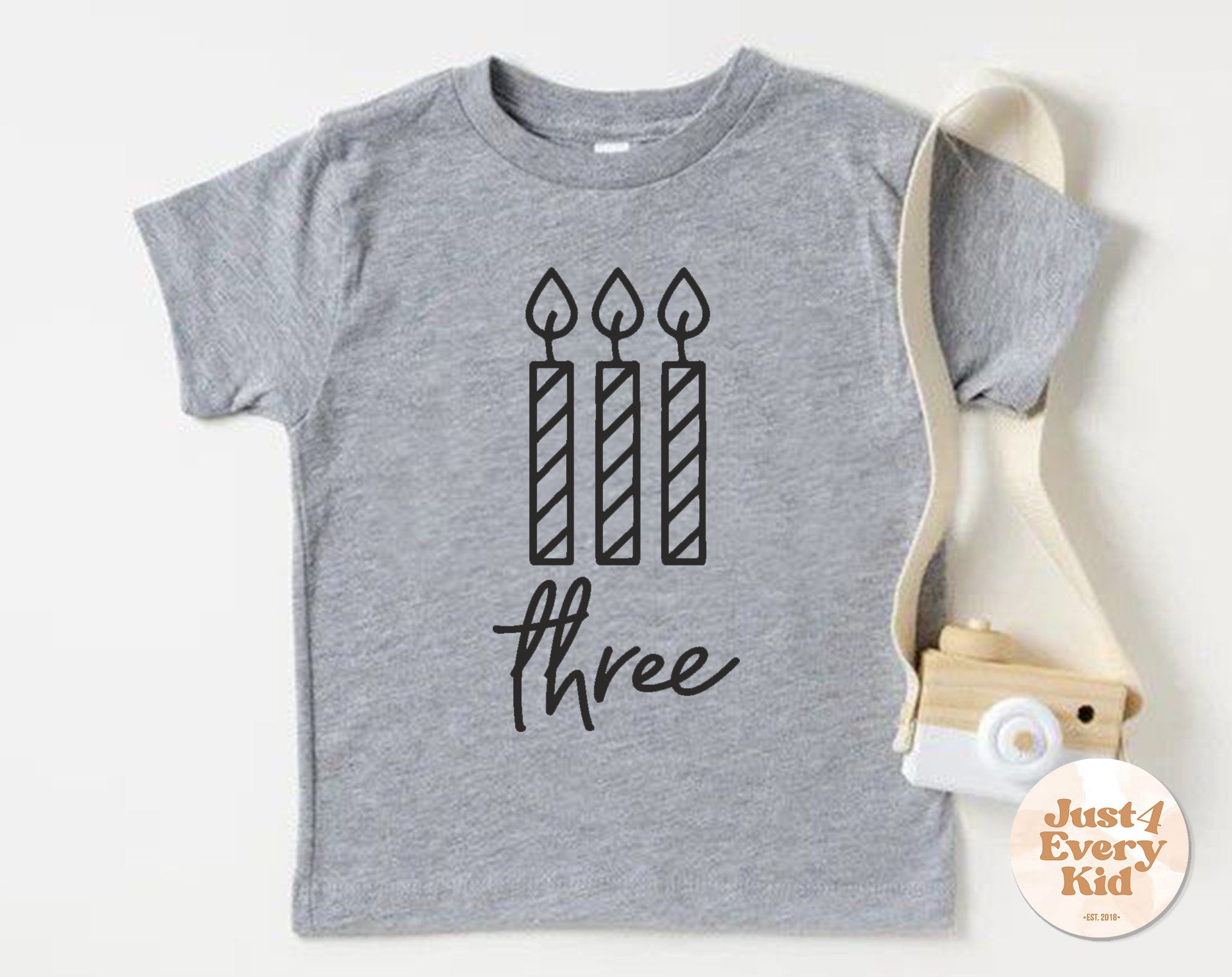 3rd Birthday Shirt – Three Toddler Birthday Tee
