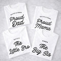 Proud Family Matching Shirts, Dad Mama Big Little Bro Sis Set, Personalized Family Shirts, Matching Sibling Outfits