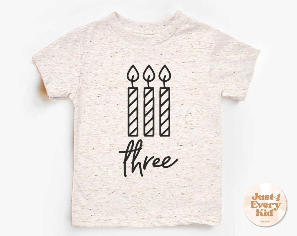 3rd Birthday Shirt – Three Toddler Birthday Tee