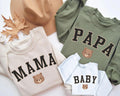 Matching Family Bear Sweatshirts, Mama Papa Baby Sweater Set, Cute Bear Family Outfits, Mommy Daddy Baby Matching Shirts, Family Outfits