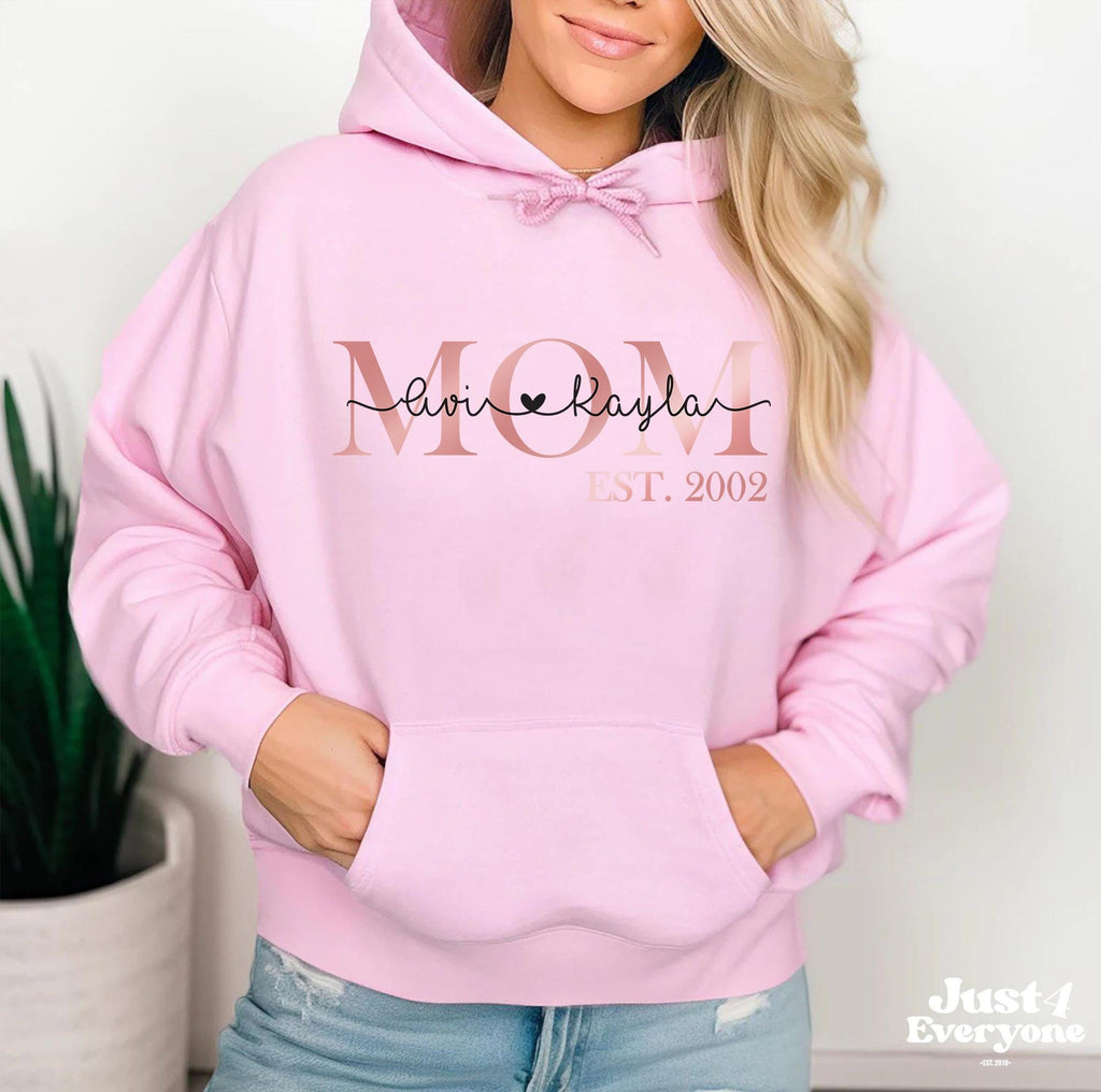 Mama Est Hoodie, Mom Established Sweatshirt Custom Year, Personalized Mama Sweater, New Mom To Be Gift, Mama Sweatshirt With Kids Names
