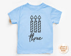 3rd Birthday Shirt – Three Toddler Birthday Tee