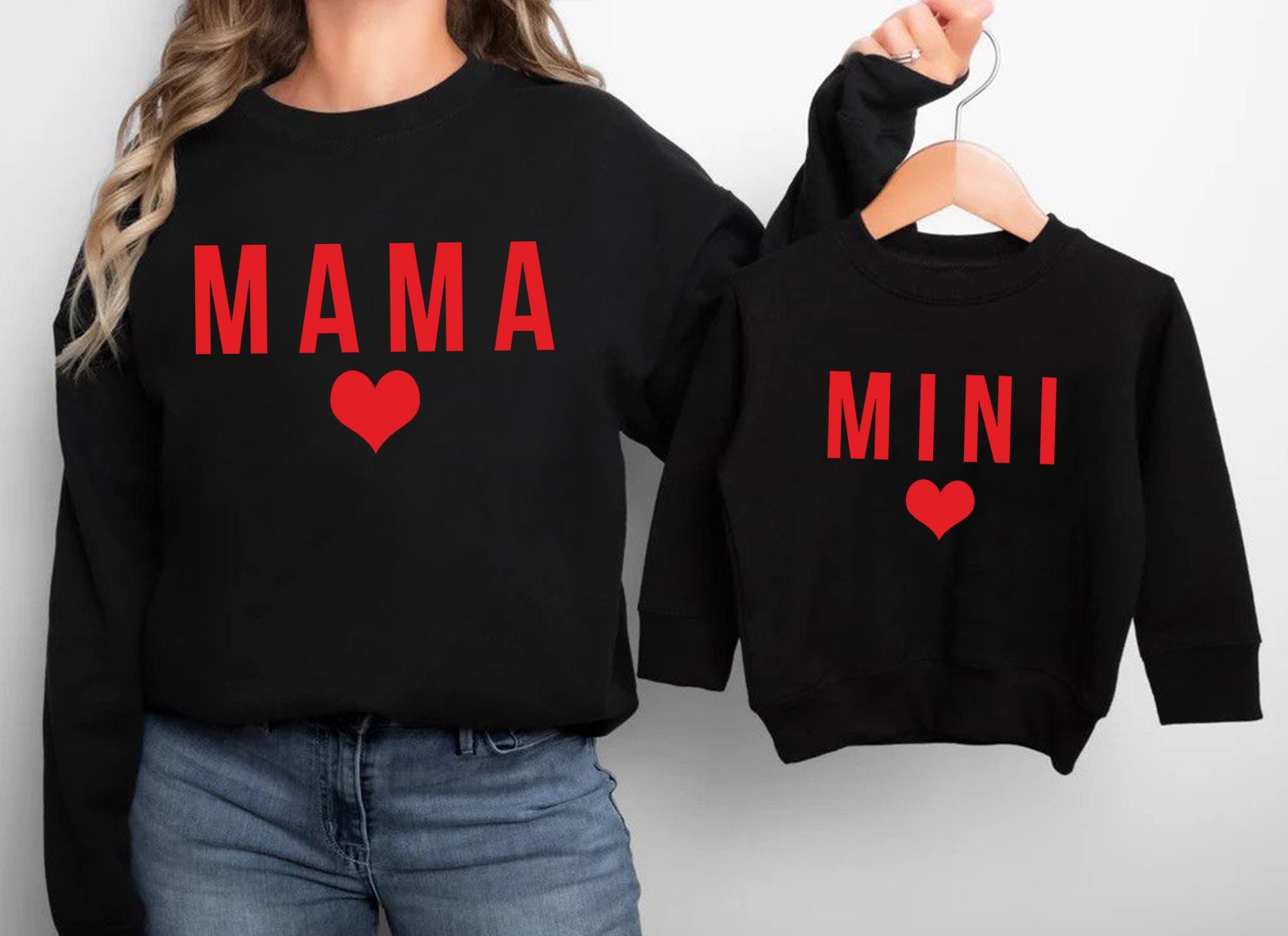 Mommy and Me Outfits, Mom and Me Sweatshirts, Mama and Mini Matching Pullover Sweatshirts, Mama & Mini Sweatshirt, Mom Daughter Sweater