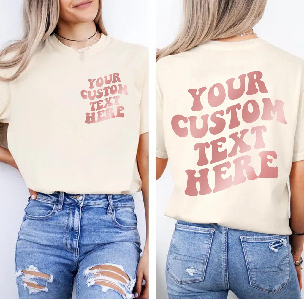 Custom Text Hoodie Sweatshirt, Personalized Back Print Pullover, Unisex Quote Shirt, Custom Gift for Him Her, Matching Outfit