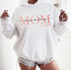 Mama Est Hoodie, Mom Glitter Established, Custom Year, Personalized Mama Sweater, New Mom To Be Gift, Mama Sweatshirt With Kids Names