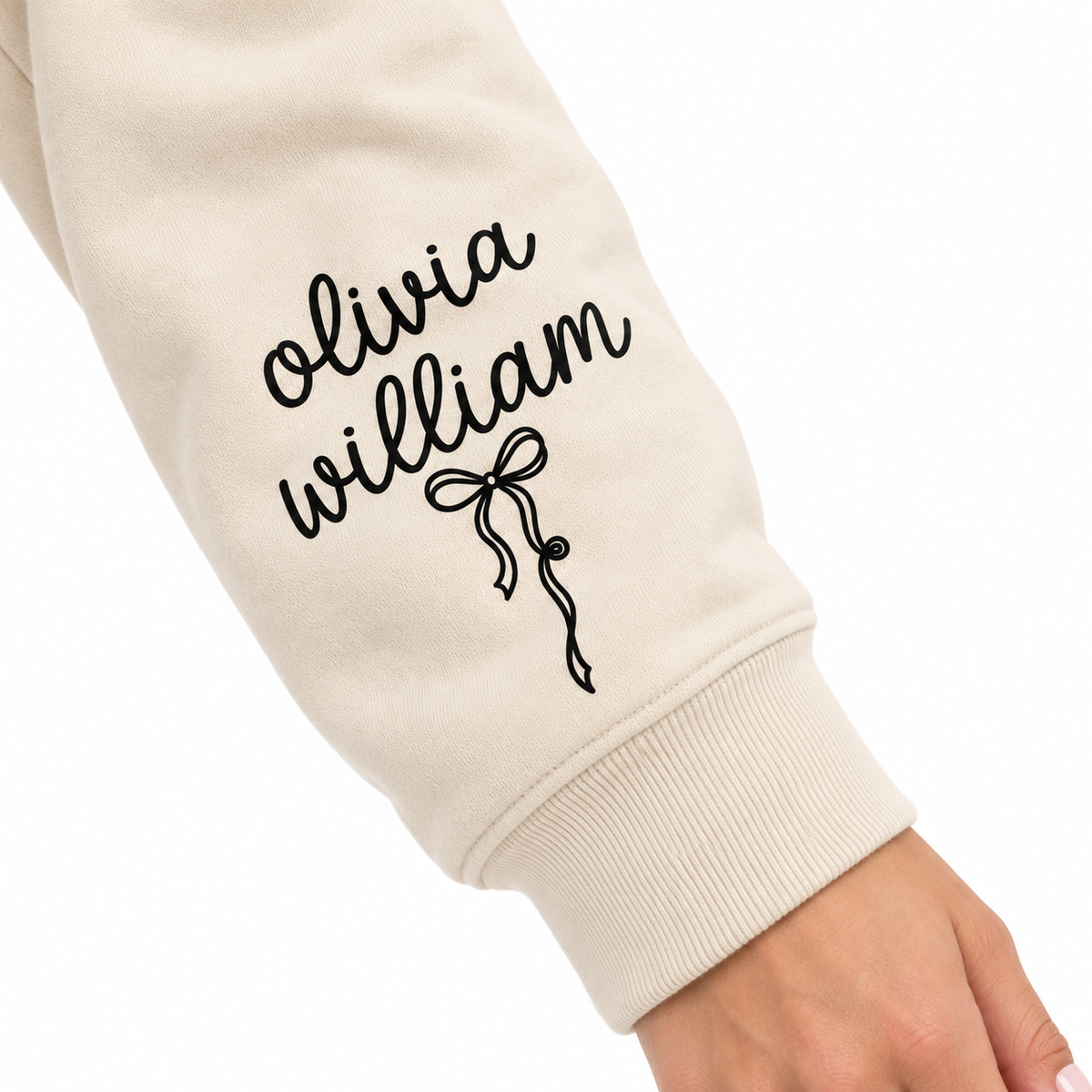 Personalized Mama Sweatshirt with Kids’ Names on Sleeve