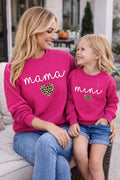 Mama and Mini Valentine Sweatshirts, Matching Mom and Daughter Valentine Outfit, Leopard Heart Valentine Shirts