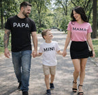 Family Outfit Shirt, Mama Papa Mini T-shirts, Family Matching Shirts, Mama and Mini, Baby and Kids Outfits, Mom Dad Mini Baby Shirt