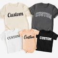 Personalized Custom Text T-Shirt or Baby Bodysuit – Choose Font & Color, Custom Name or Word Shirt