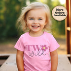 Two Wild 2nd Birthday Shirt – Toddler Girl Birthday Tee