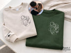 Custom Couple Sweatshirt Gift from Photo, Personalized Line Art T Shirt, Romantic Anniversary Gift for Couples Minimal Design