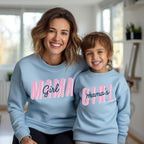 Mama and Mini Matching Sweatshirts, Mommy and Me Outfits, Mother Daughter Shirts – Girl Mama Gift, Family Matching Look
