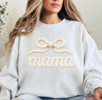 Mama and Mini Matching Sweatshirts, Mommy and Me Outfit, Knit Puff Letter Design, Mother Daughter Matching Set, Gift for Mom