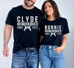 Bonnie & Clyde Matching Couple Shirts: Retro Gangster Tees