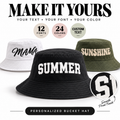 Custom Bucket Hat: Personalized Logo or Text, Unisex Summer Hat
