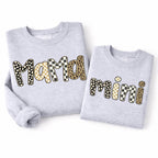 Mama and Mini Leopard Matching Sweatshirts, Mom and Child Outfit, Leopard Mama Shirt, Mommy and Me Set, Mother’s Day Gift