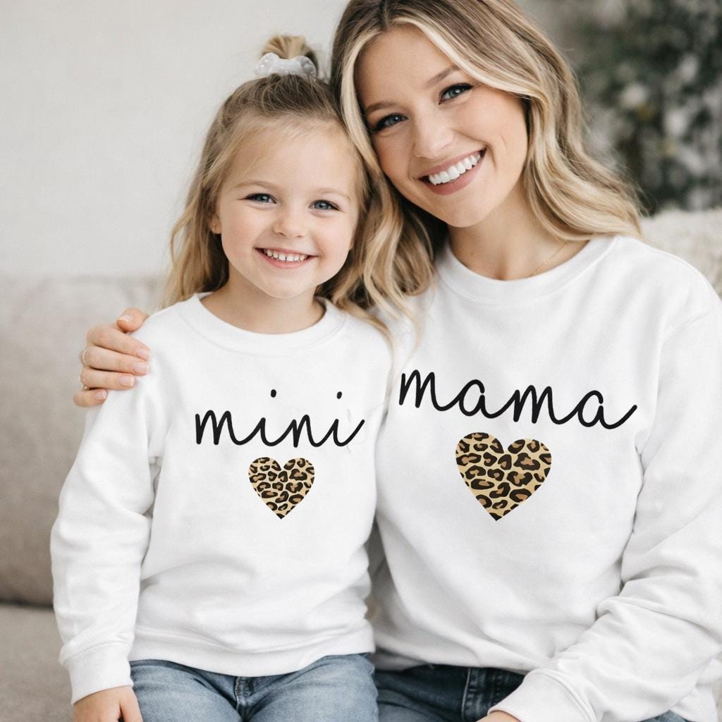Mommy and Me Outfits, Mom and Me Sweatshirts, Mama and Mini Matching Pullover Sweatshirts, Mama & Mini Sweatshirt, Mom Daughter  Sweater
