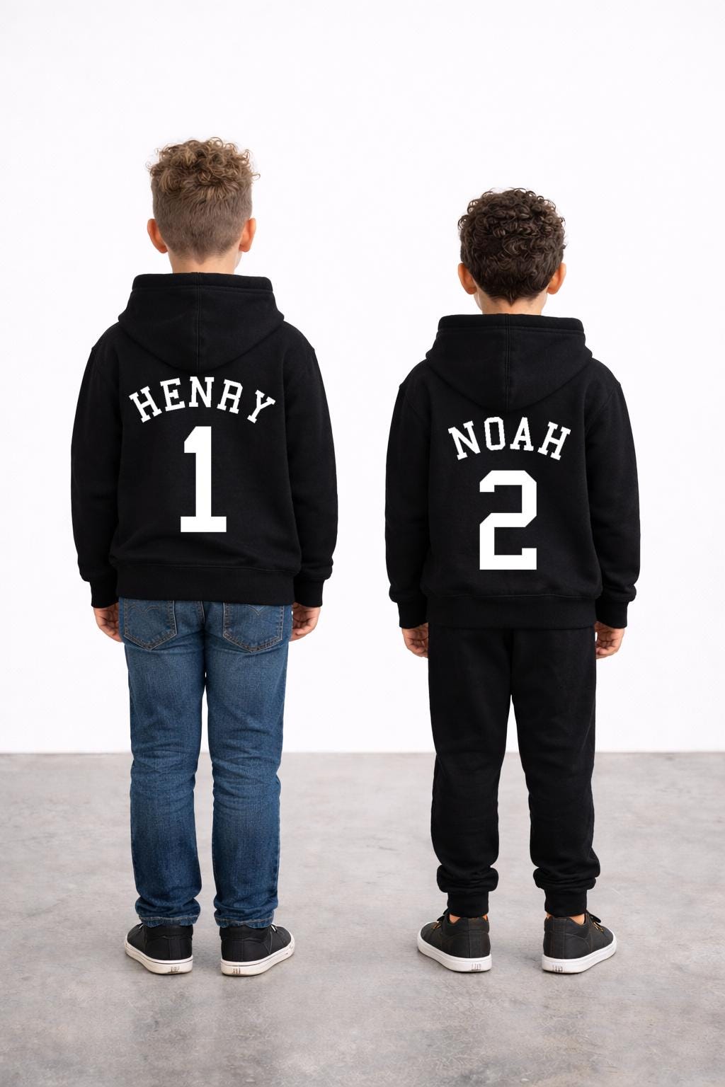 Custom Kids Hoodie with Name and Number, Personalized Children Hoodie, Boys Name Hoodie, Sports Style Kids Sweatshirt, Custom Youth Hoodie