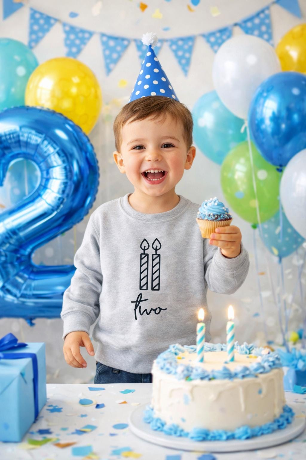 2nd Birthday Sweatshirt – Toddler Birthday Crewneck