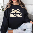Mama and Mini Matching Sweatshirts, Mommy and Me Outfit, Knit Puff Letter Design, Mother Daughter Matching Set, Gift for Mom