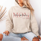 Mama Est Hoodie, Mom Established Sweatshirt Custom Year, Personalized Mama Sweater, New Mom To Be Gift, Mama Sweatshirt With Kids Names