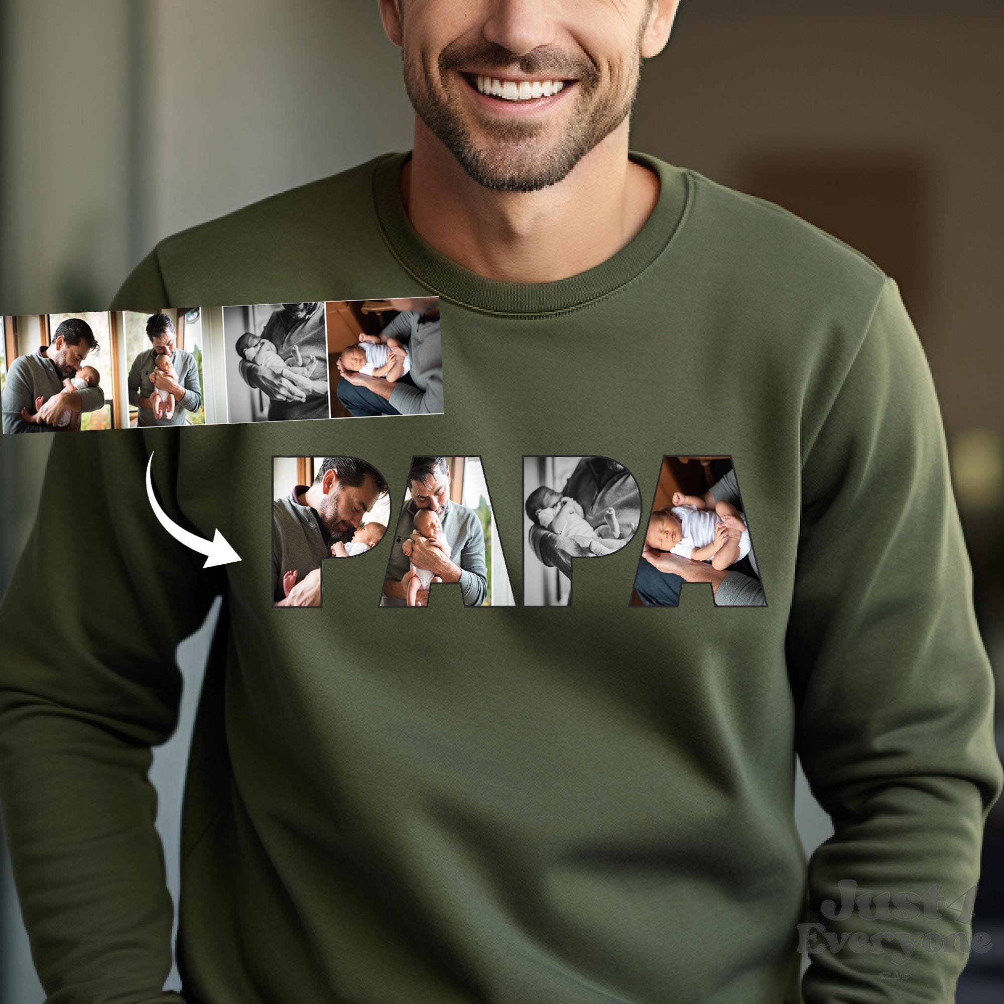 Custom Photo Dad Shirt, Personalised Dad Shirt, Custom Picture Shirt for Dad, Fathers Day Gift, Dad T Shirt, Dad Gift, Papa Sweater Custom