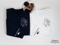 Personalized Couple Line Art Shirt from Photo, Custom Outline Drawing Sweatshirt or T Shirt, Minimalist Couple Gift for Her Him