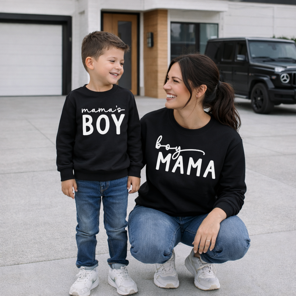 Boy Mama & Mama’s Boy Matching Sweatshirts