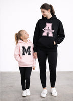 Personalized Mama Mini Sweatshirt Set with Names, Matching Mom and Kid Outfit, Custom Initial Family Shirts, Gift for Mom