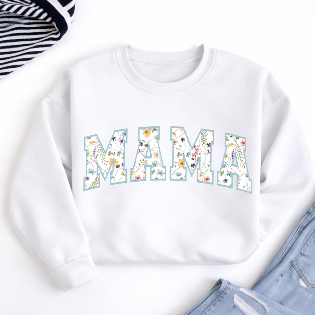 Matching MAMA and MINI Shirts, Mama & Mini Raising a Wildflower Sweatshirts, Cute Mommy and Me Outfits, Floral Mama and Daughter