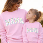 Matching MAMA and MINI Shirts, Mama & Mini Raising a Wildflower Sweatshirts, Cute Mommy and Me Outfits, Floral Mama and Daughter