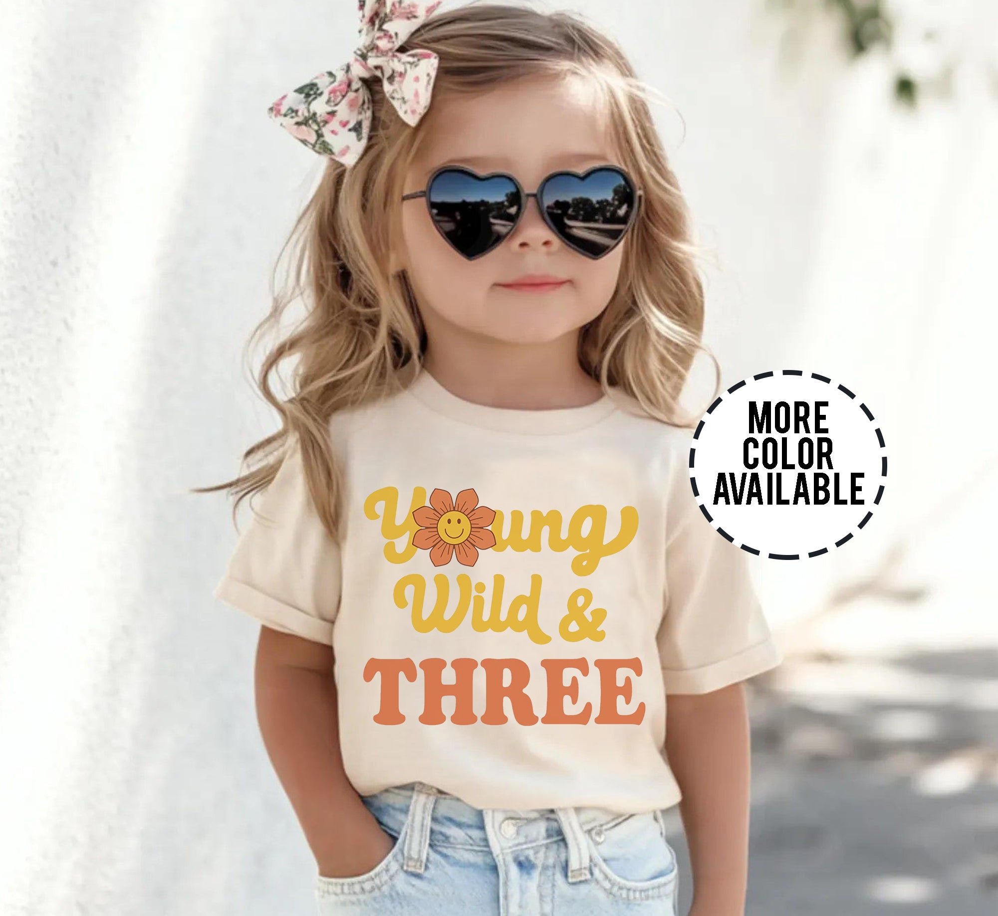 3rd Birthday Shirt, Young Wild and Three Toddler Tee