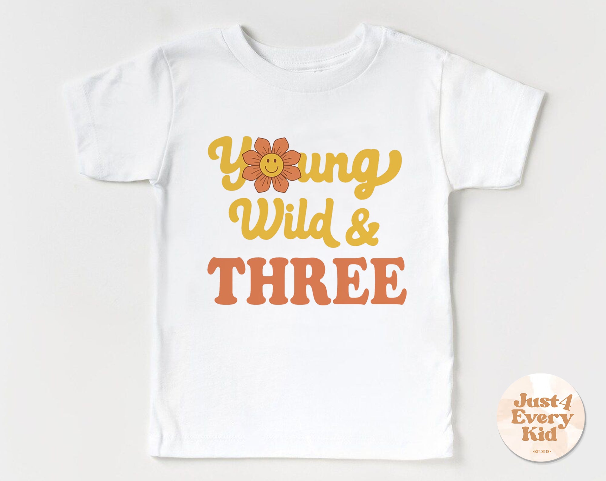 3rd Birthday Shirt, Young Wild and Three Toddler Tee