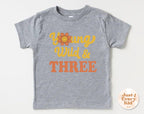3rd Birthday Shirt, Young Wild and Three Toddler Tee