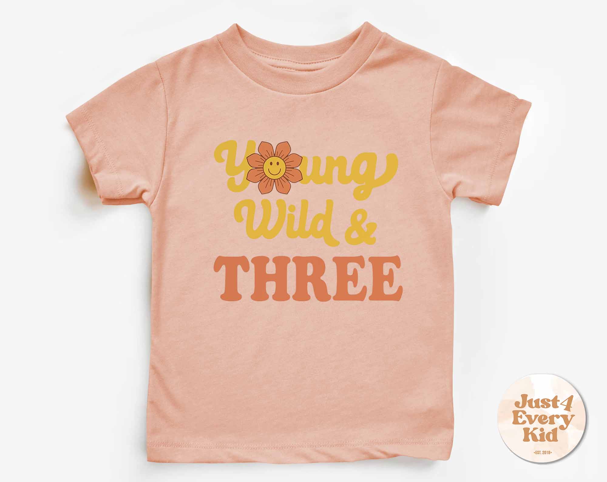 3rd Birthday Shirt, Young Wild and Three Toddler Tee