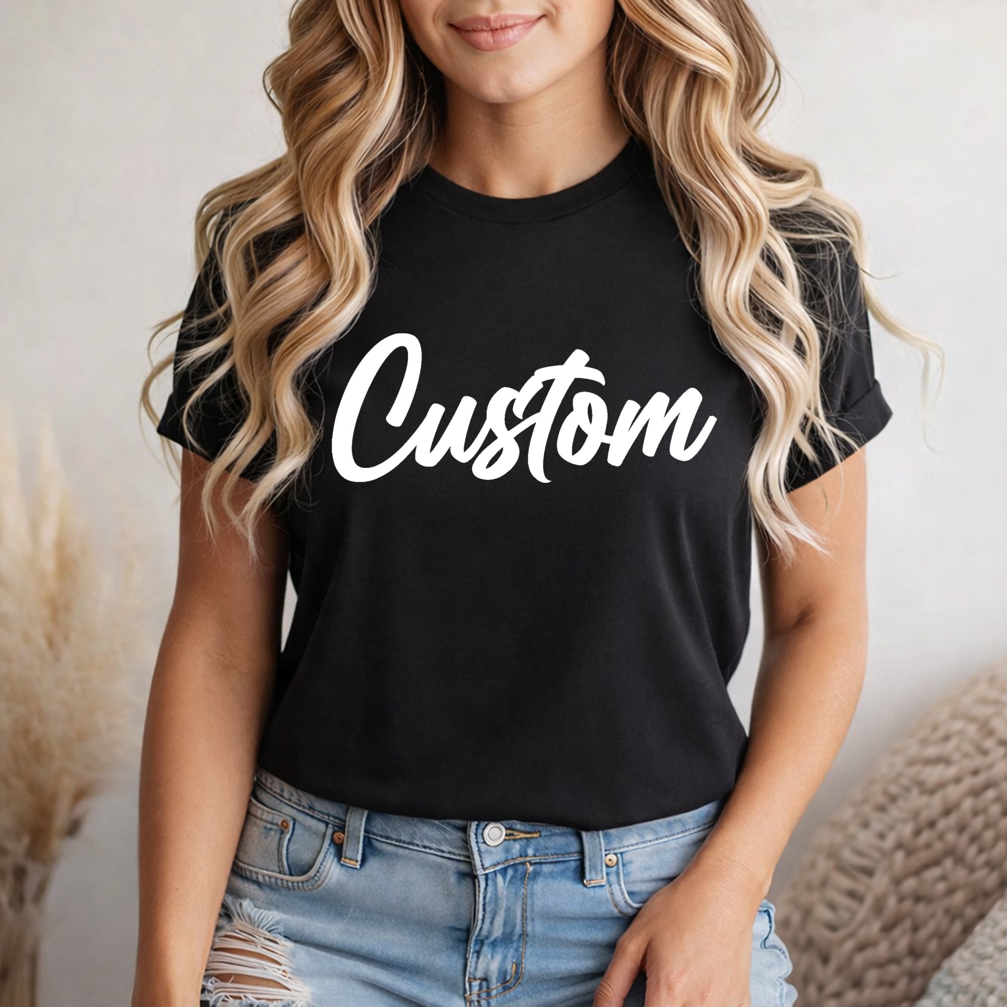 Personalized Custom Text T-Shirt or Baby Bodysuit – Choose Font & Color, Custom Name or Word Shirt