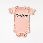 Personalized Custom Text T-Shirt or Baby Bodysuit – Choose Font & Color, Custom Name or Word Shirt