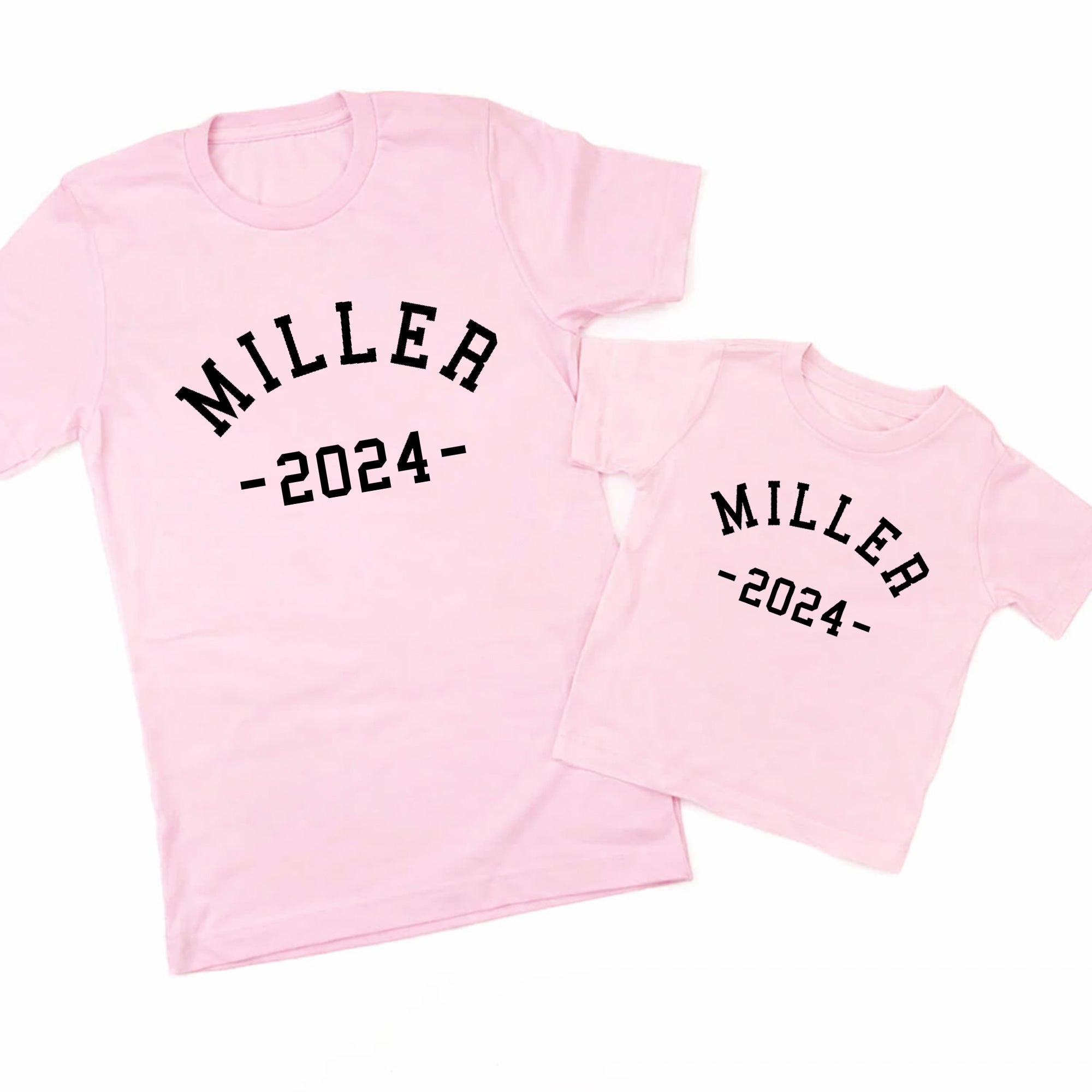 Custom Name & Year Dad Baby Matching Shirts