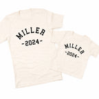 Custom Name & Year Dad Baby Matching Shirts