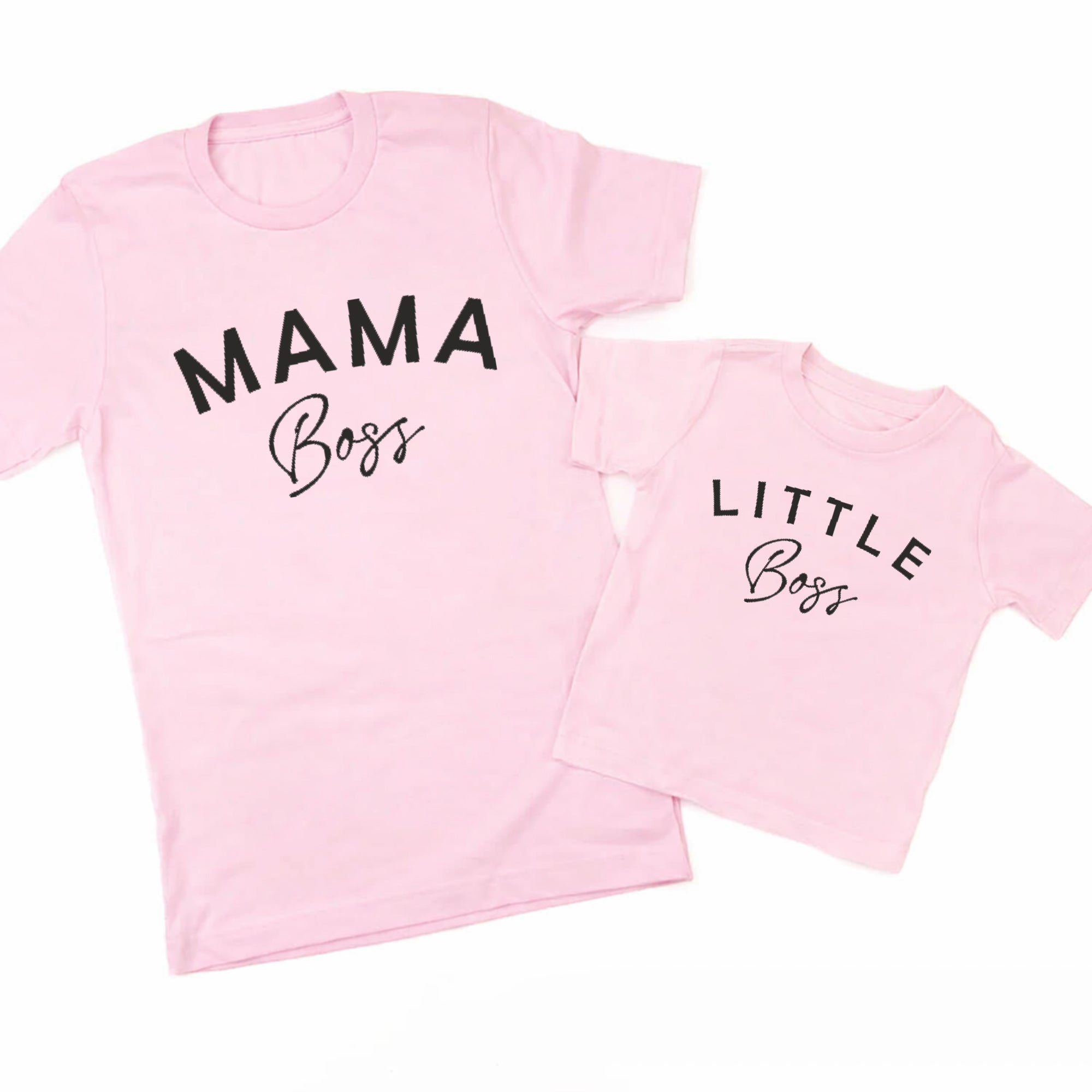 Papa Mama Baby Boss Matching Shirts