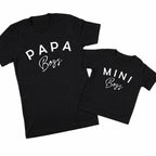 Papa Mama Baby Boss Matching Shirts